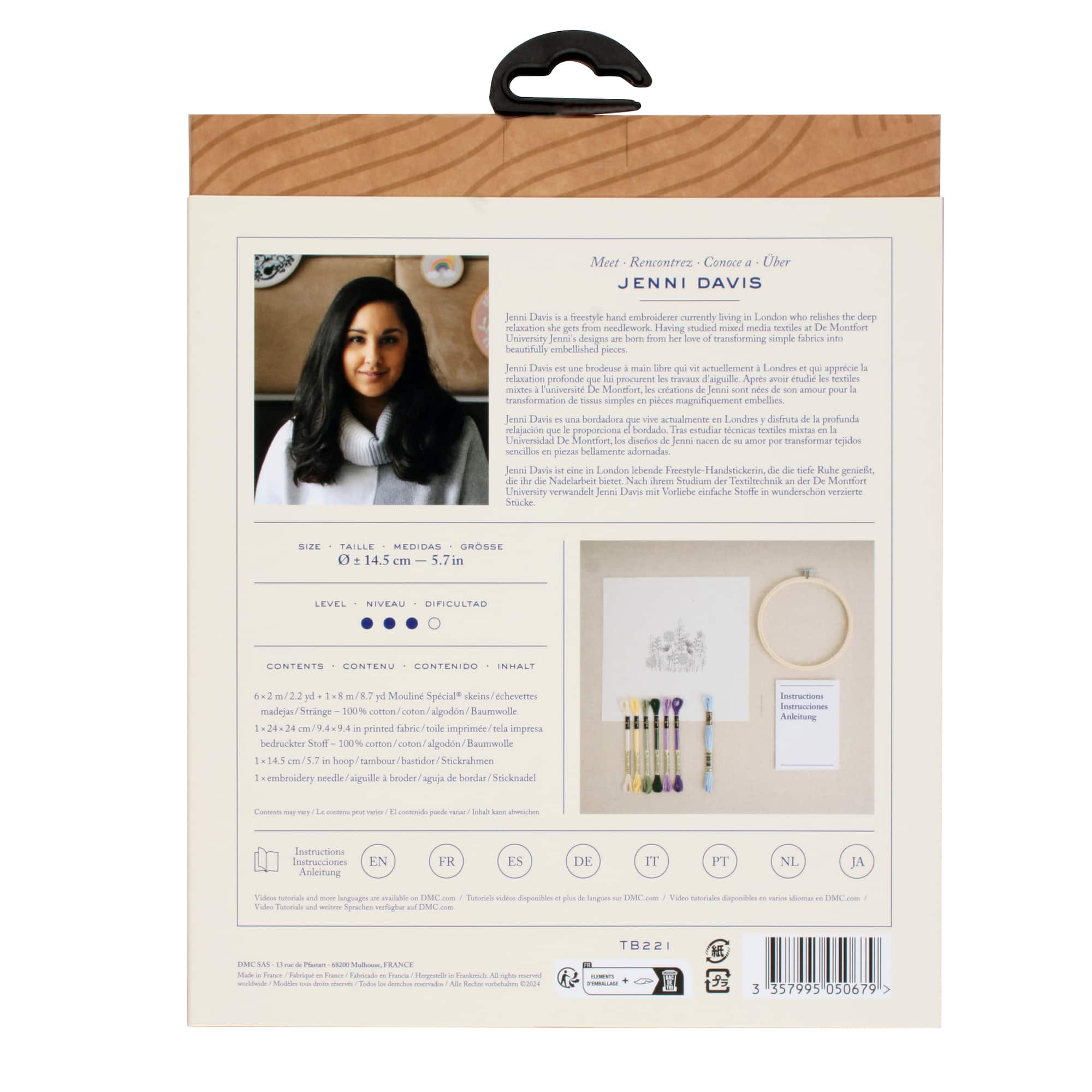 DMC® Wild Blooms Intermediate Embroidery Kit with Hoop